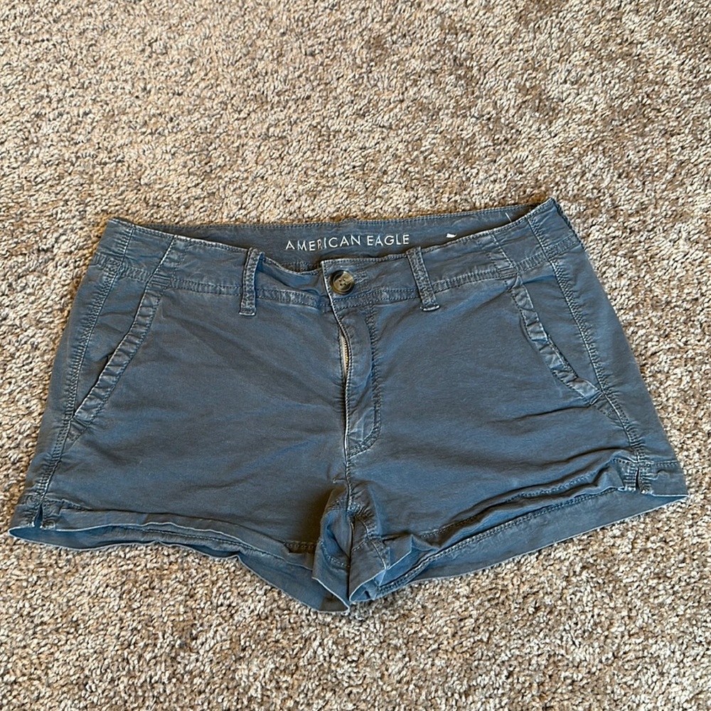 Grey American Eagle Shortie Shorts